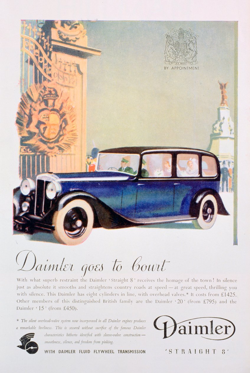 Daimler Straight 8 autóhirdetés, 1935 alkotó: Unbekannt