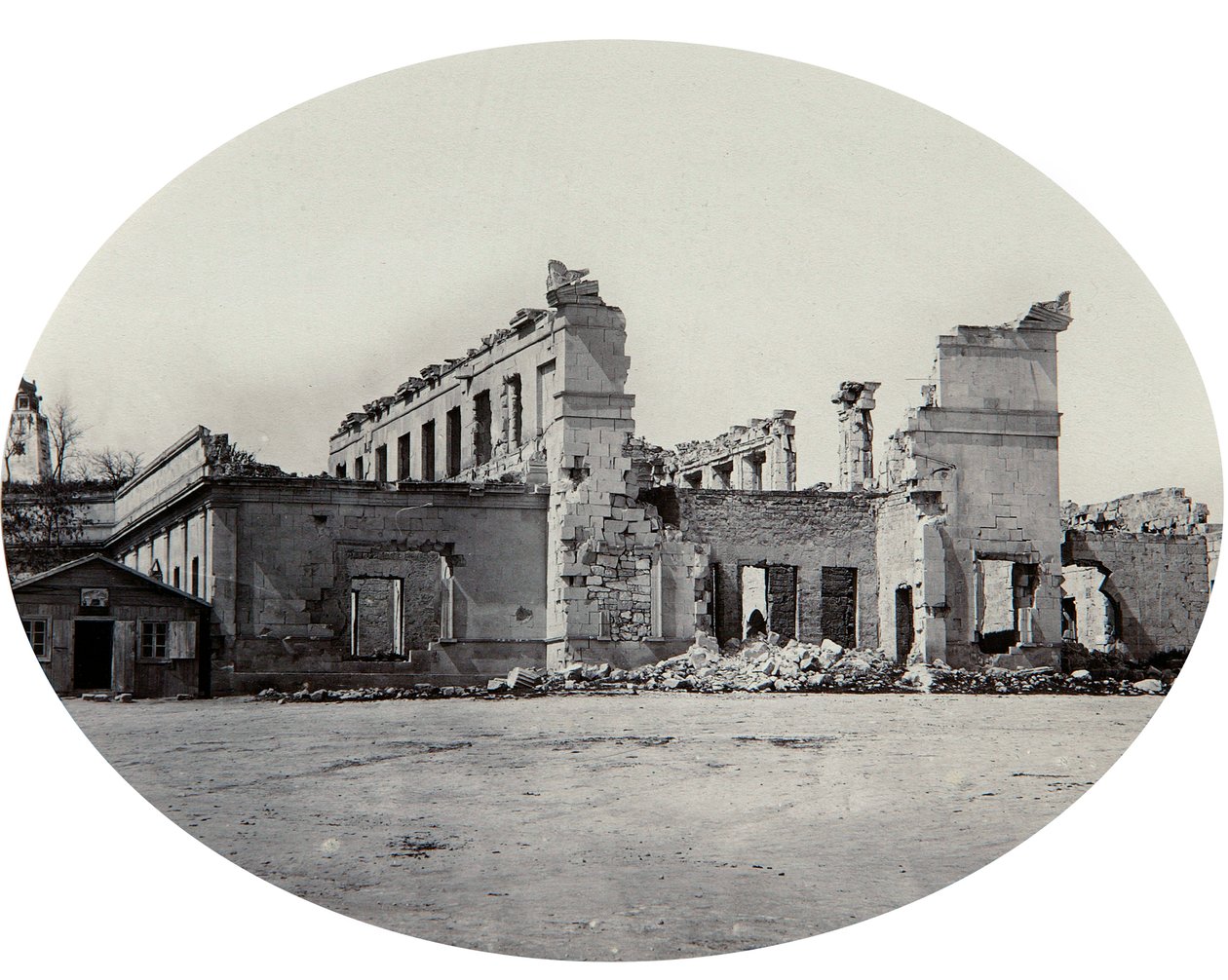 Megsérült épület Szevasztopolban a krími háború után, Krím, 1850-es évek alkotó: Unbekannt
