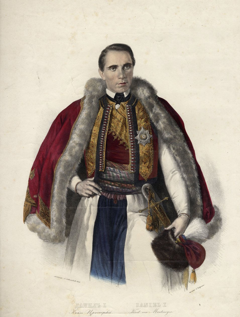 I. Danilo 1826-1860, Montenegró hercege, 1853 alkotó: Unbekannt