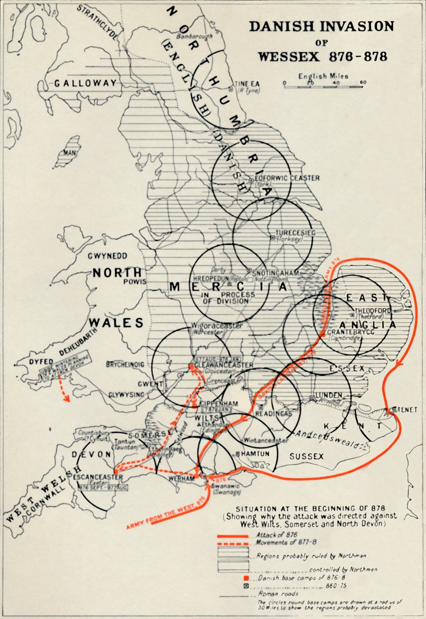 Wessex dán inváziója 876-878, 1935 alkotó: Unbekannt
