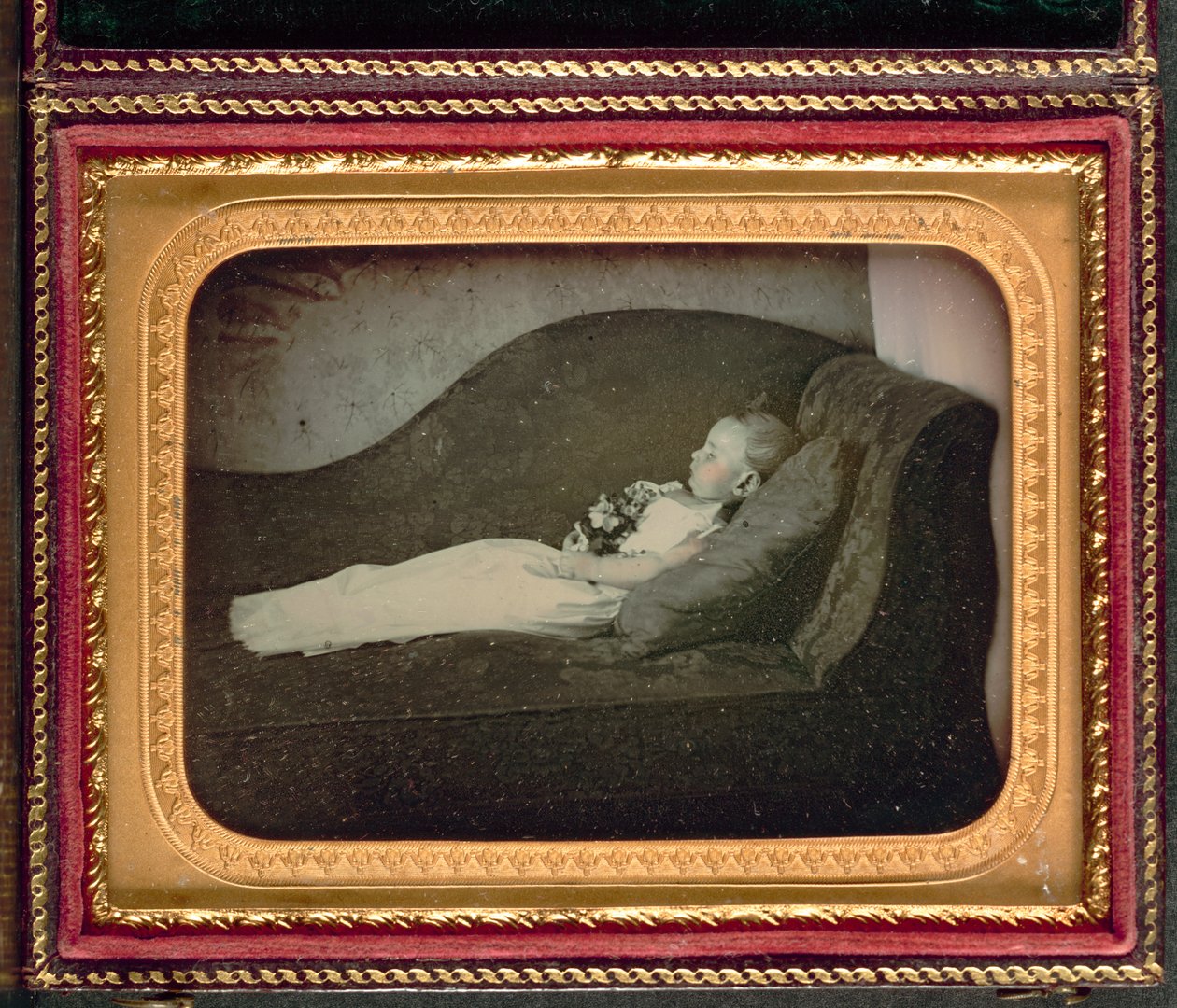 Halott gyerek a kanapén, c. 1855. alkotó: Unbekannt