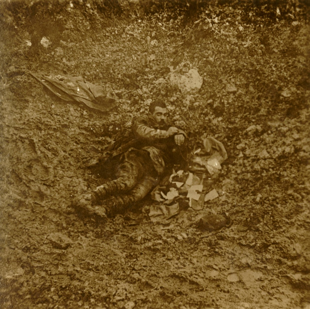 Halott német katona, Verdun, Észak-Franciaország, 1914-c1918 alkotó: Unbekannt