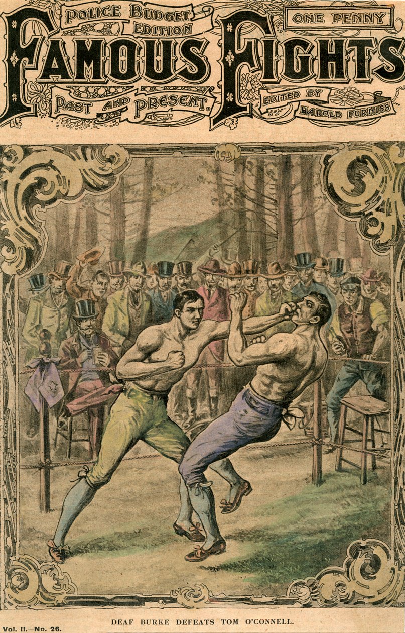 Süket Burke legyőzi Tom OConnellt, 1837, 19. század végén vagy 20. század elején alkotó: Unbekannt