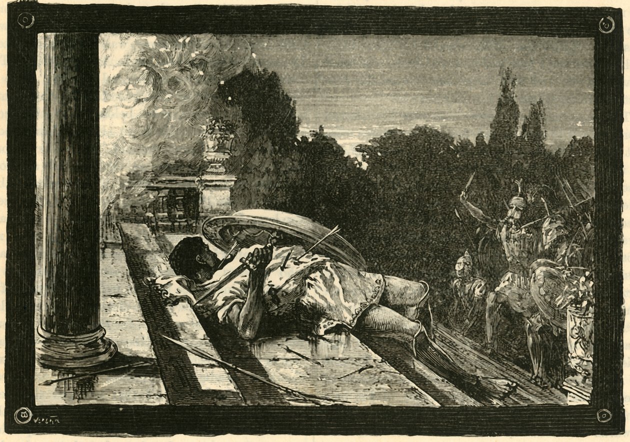 Alkibiadész halála, 1890. alkotó: Unbekannt
