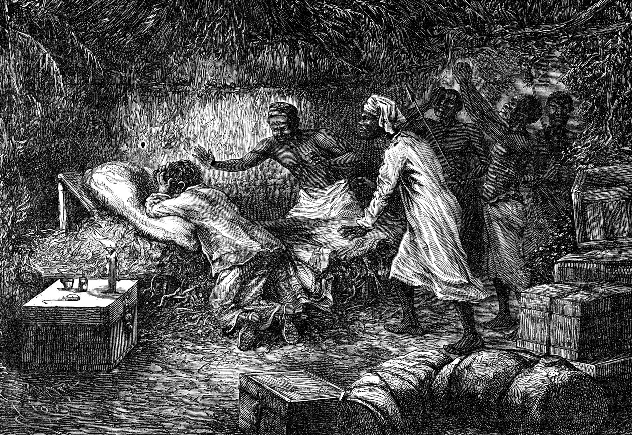 David Livingstone skót misszionárius és felfedező halála, 1873. május 1., 1877 alkotó: Unbekannt