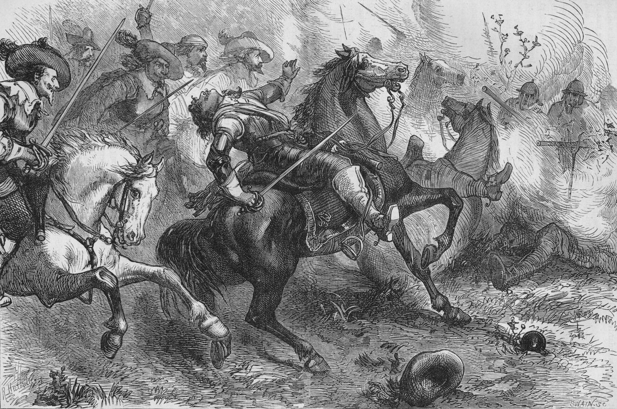 Falkland halála Newburyben, 1643. szeptember 20., 1880. alkotó: Unbekannt