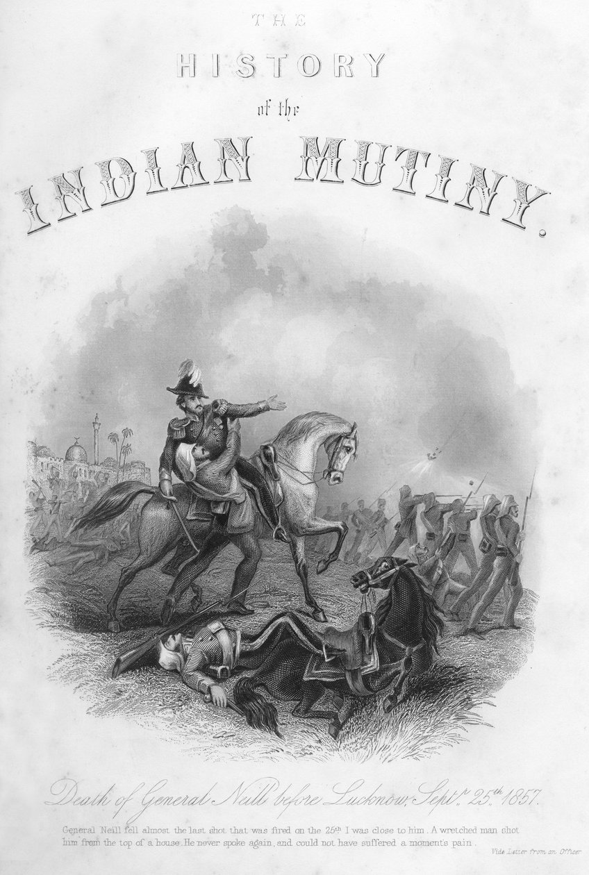 Neill tábornok halála Lucknow előtt, 1857. szeptember 25., 1860 alkotó: Unbekannt