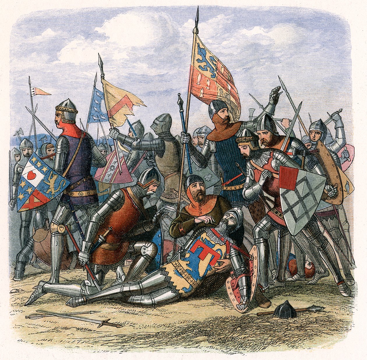 Henry Percy Harry Hotspur halála a Shrewsbury-i csatában, 1403. július 21., 1860 alkotó: Unbekannt