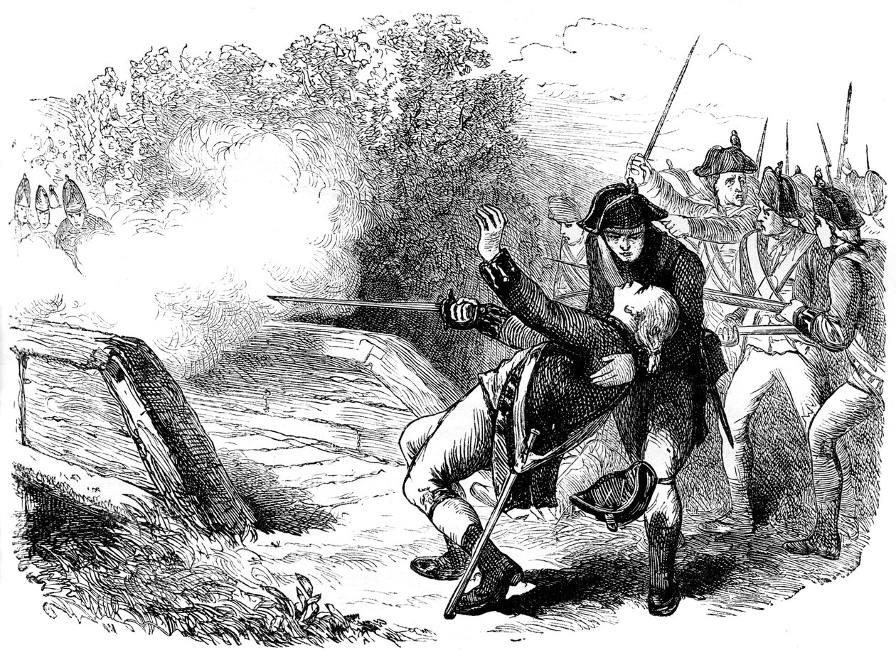 Isaac Davis halála, 1775 c1880 alkotó: Unbekannt