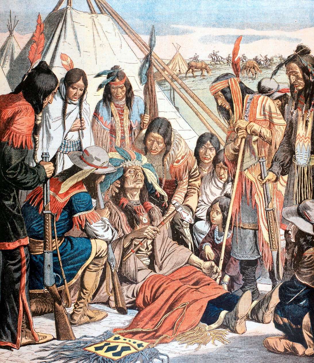 József, a Nez-Perce főnökének halála, 1877 1904 alkotó: Unbekannt