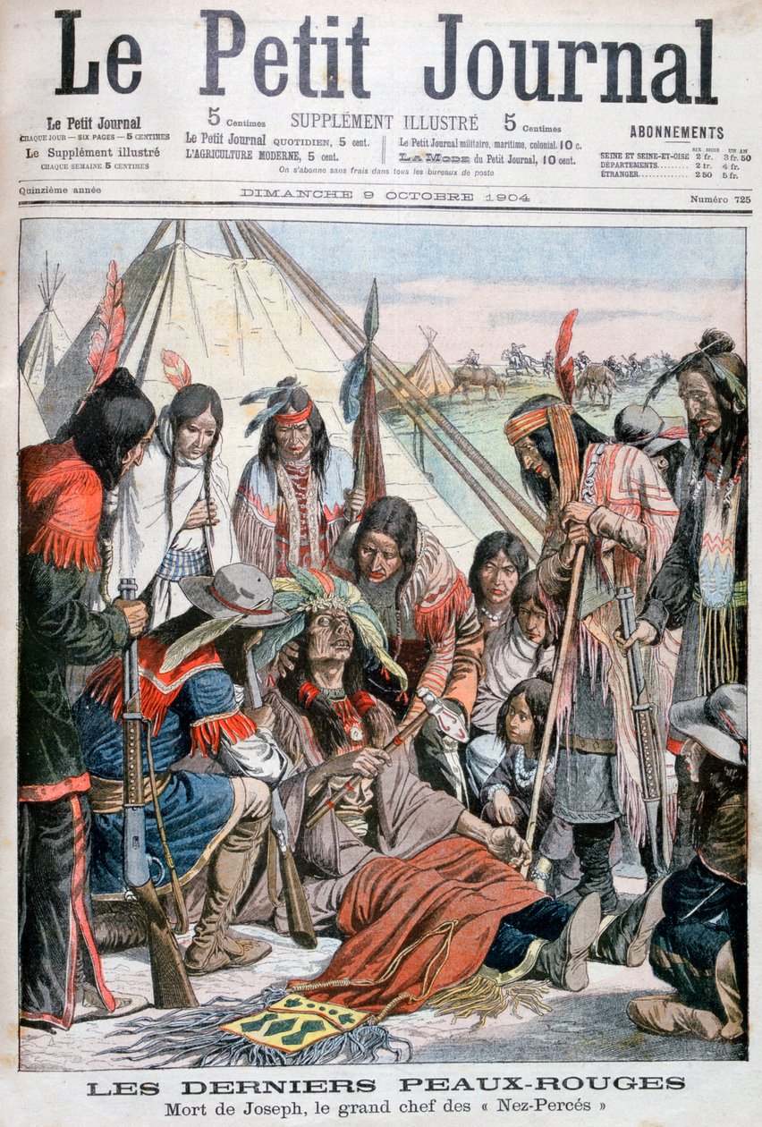 József, a Nez-Perce főnökének halála, 1904 alkotó: Unbekannt