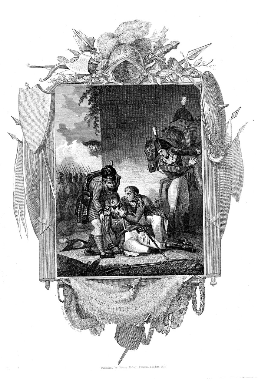 Sir John Moore altábornagy, brit katona halála, La Coruna, Spanyolország, 1809 alkotó: Unbekannt