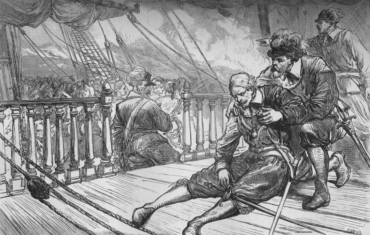Van Tromp halála, 1653. augusztus 10., 1880 körül alkotó: Unbekannt