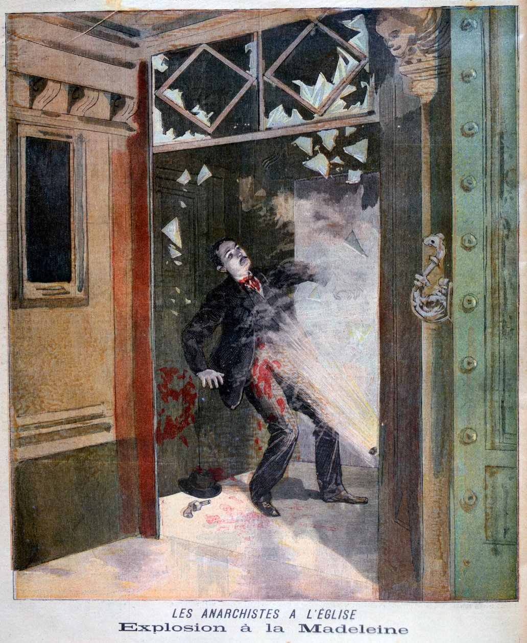 Jean Pauwels anarchista halála a párizsi Madeleine-templomban, 1894. alkotó: Unbekannt