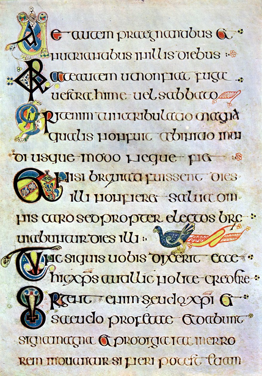 Díszített szöveges oldal, Kr.u. 800, XX alkotó: Unbekannt