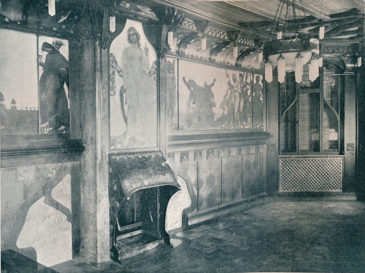 Fritz Erler dekorációi egy zeneszobához, c1899 alkotó: Unbekannt