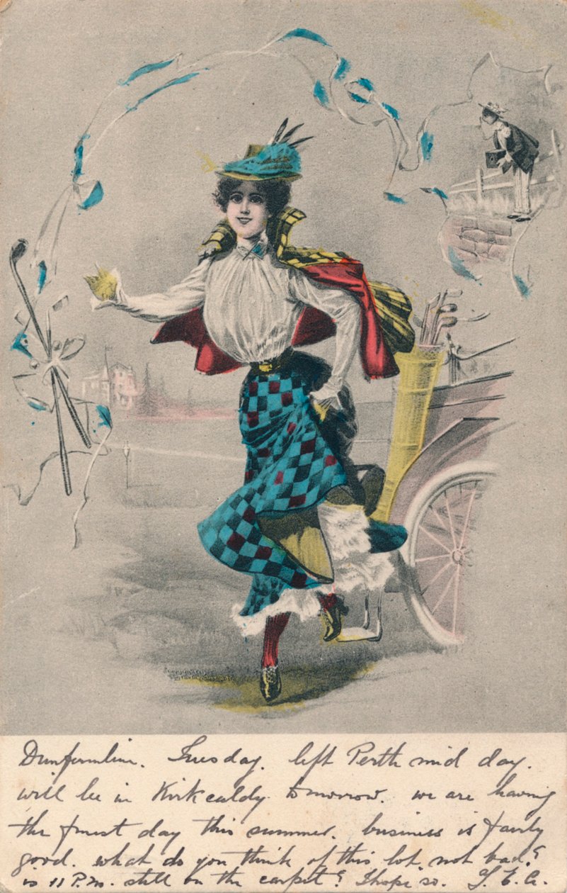 Dekoratív női golfozó 1, c1904 alkotó: Unbekannt