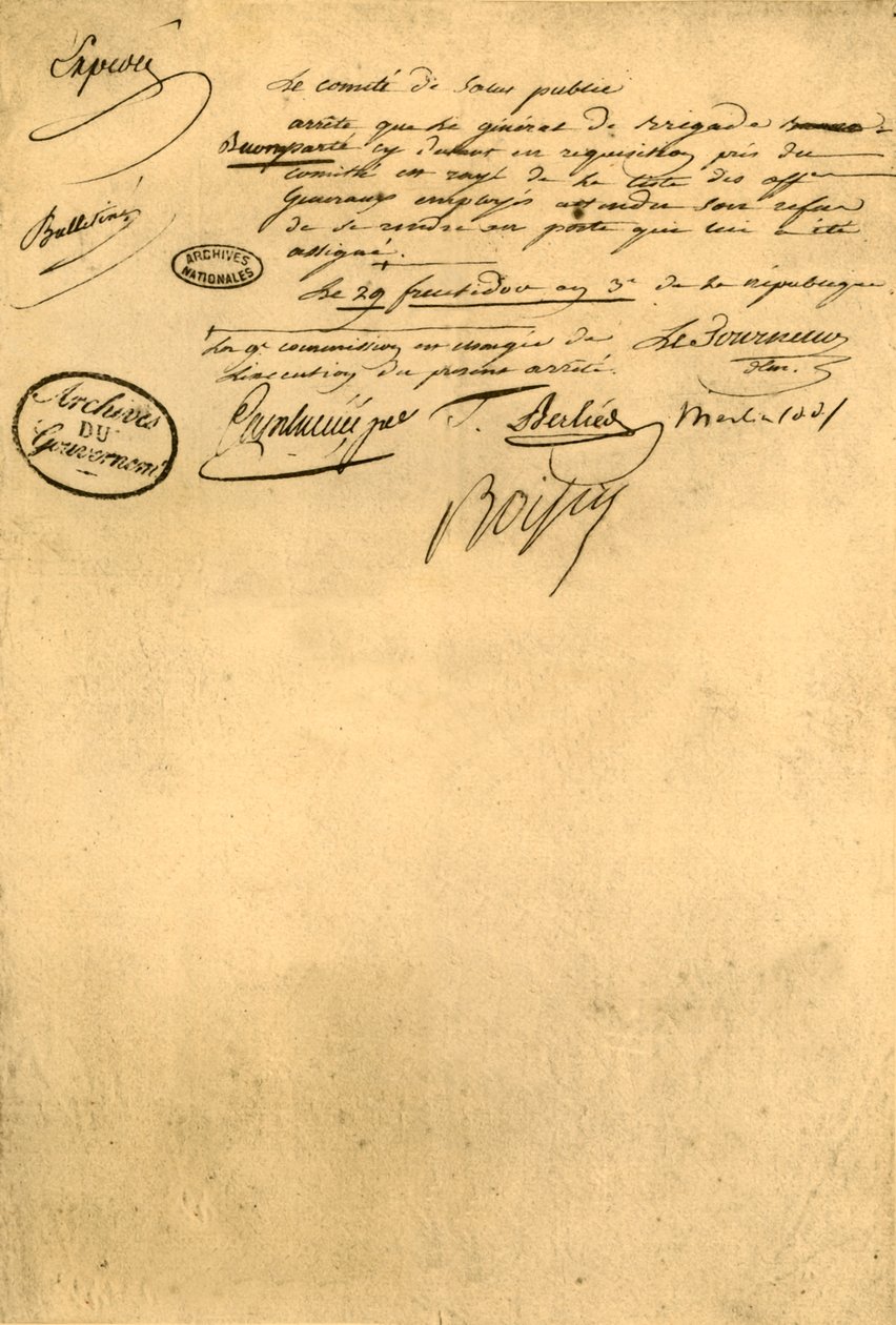 A közegészségügyi bizottság 1795. szeptember 5-i rendelete. alkotó: Unbekannt