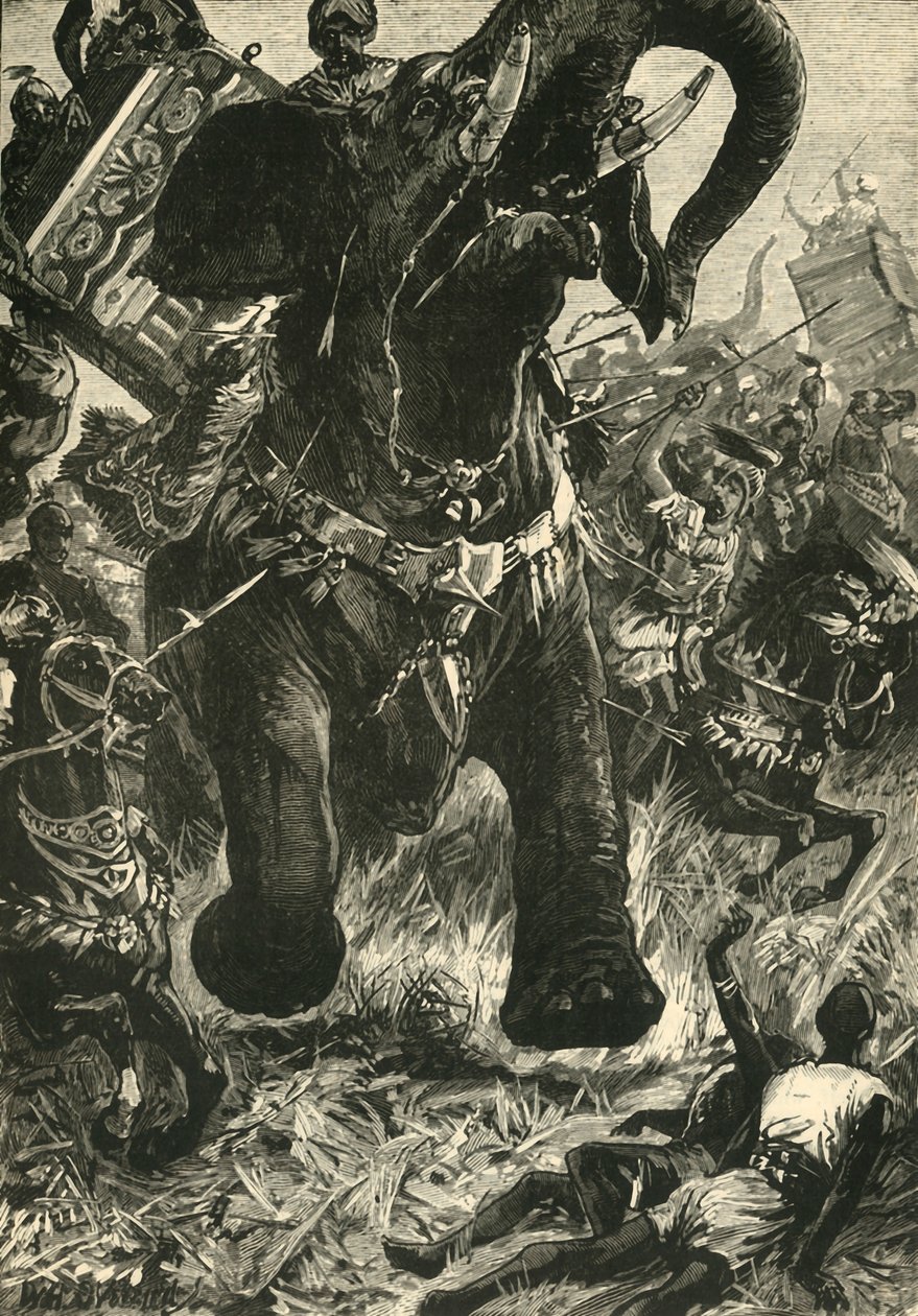 Porus legyőzése a macedónok által, 1890. alkotó: Unbekannt