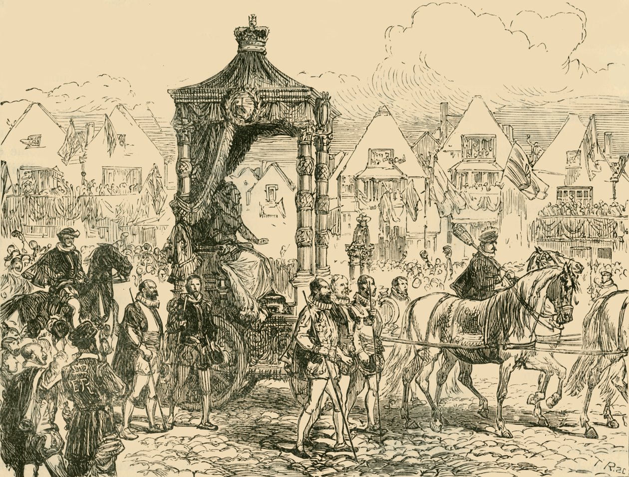 Az Armada veresége: Hálaadás istentisztelete St. Paulsban, 1558, 1890. alkotó: Unbekannt