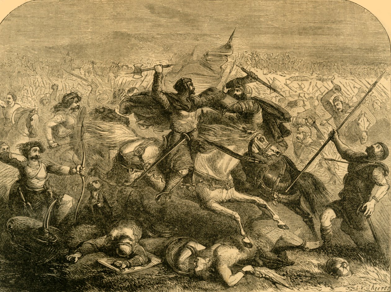 A szászok veresége Arthur által, 1890. alkotó: Unbekannt