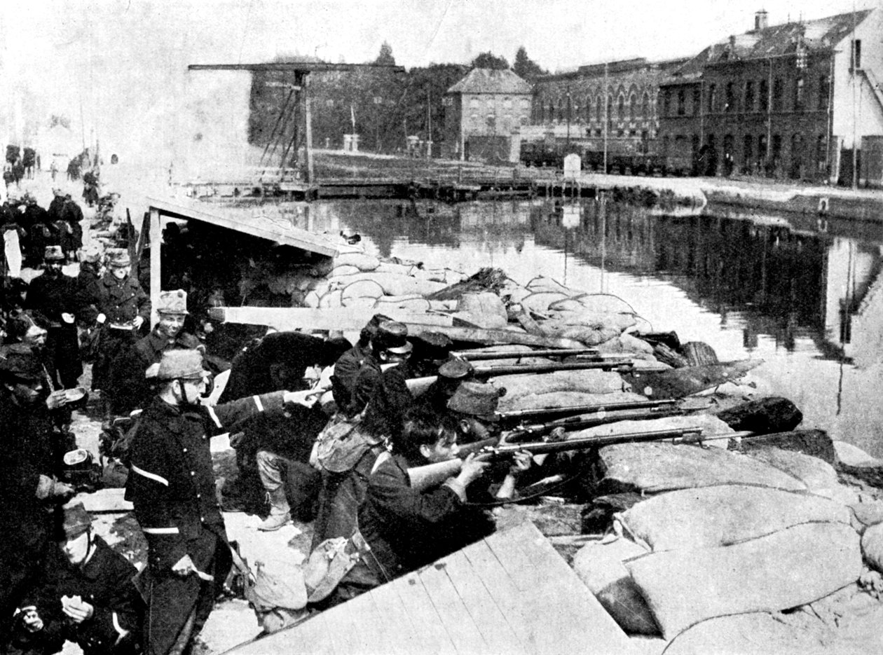 Antwerpen egyik fő artériájának védelme, első világháború, 1914 alkotó: Unbekannt