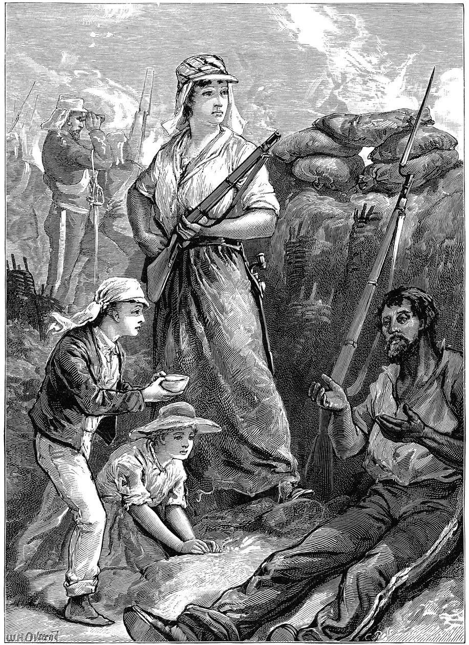 Az erőd védelme Futtegurhban, indiai lázadás, 1857-1859 c1895 alkotó: Unbekannt