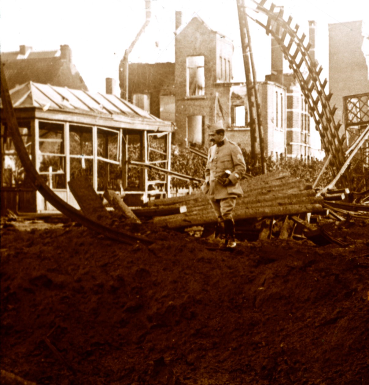 Deinze állomás, Flandria, Belgium, c1914-c1918 alkotó: Unbekannt