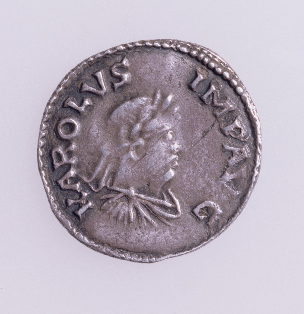 Nagy Károly tagadója (742-814), előlapja Nagy Károly portréjával, Quentovic Mint 768-814 (ezüst) (a hátoldalon lásd: 110164) alkotó: Unbekannt