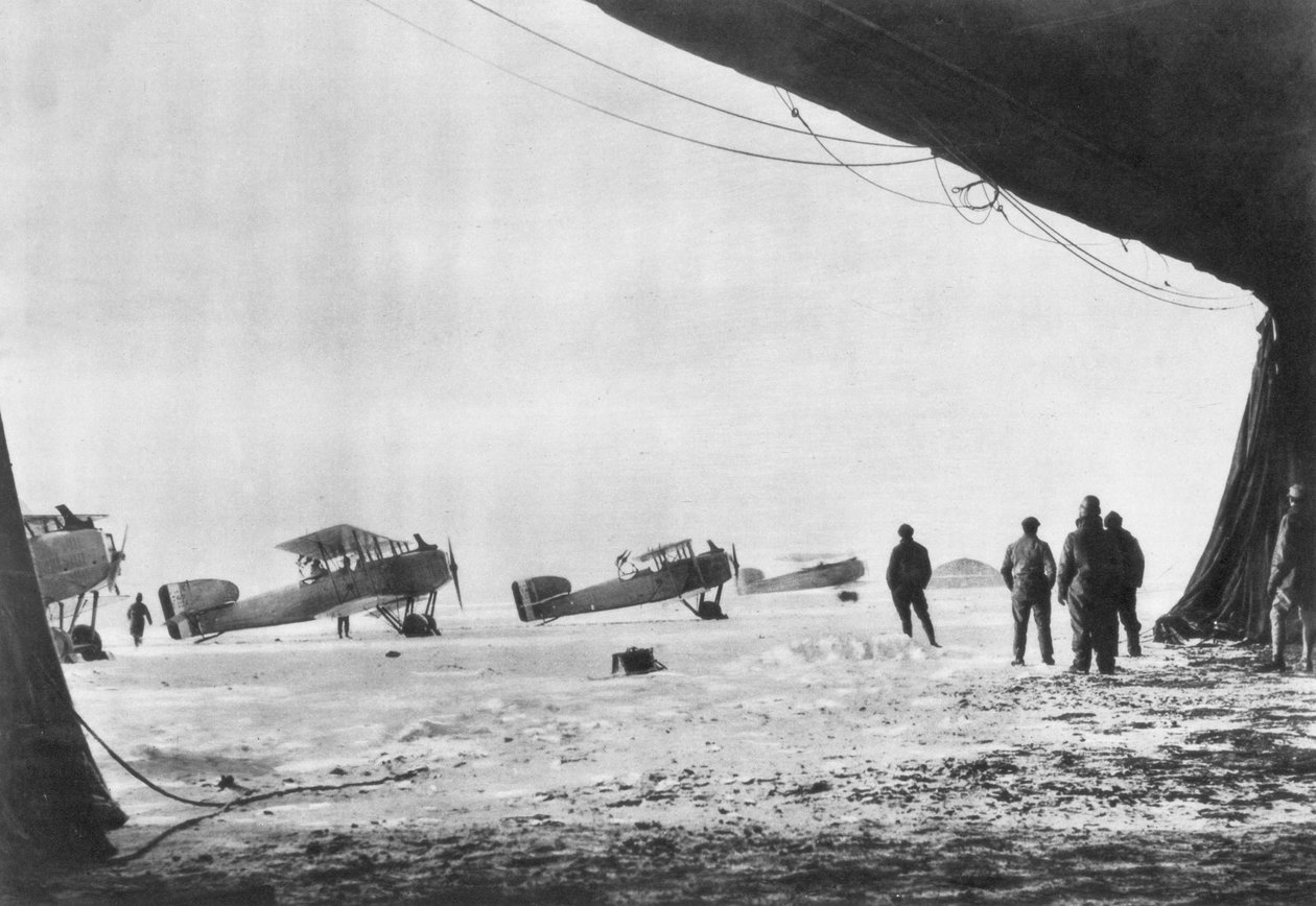 A francia Breguet gépek indulása felderítő küldetésre télen, 1914-1918 alkotó: Unbekannt