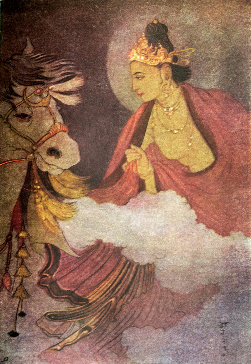 „Sziddhárta herceg távozása”, 1920. alkotó: Unbekannt