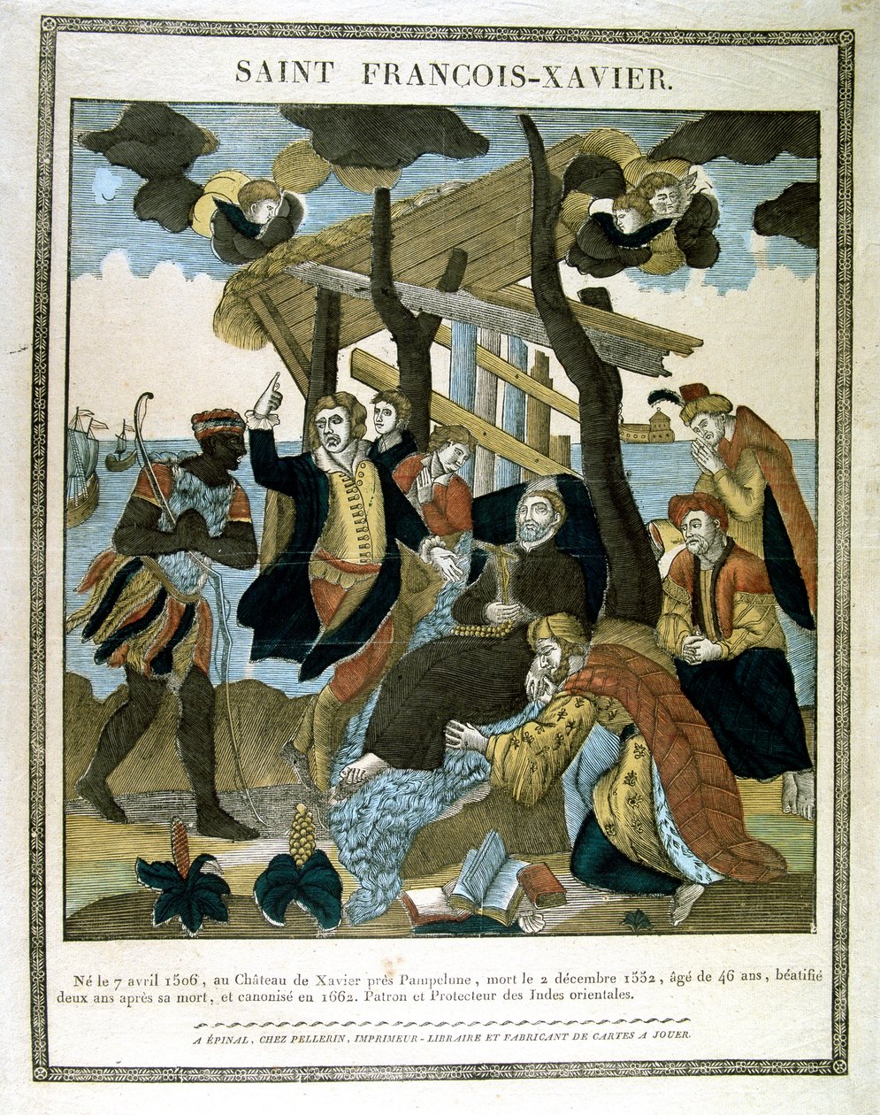 Xavéri Szent Ferenc 1506-1552, a jezsuita rendet alapító misszionárius ábrázolása, XIX. alkotó: Unbekannt