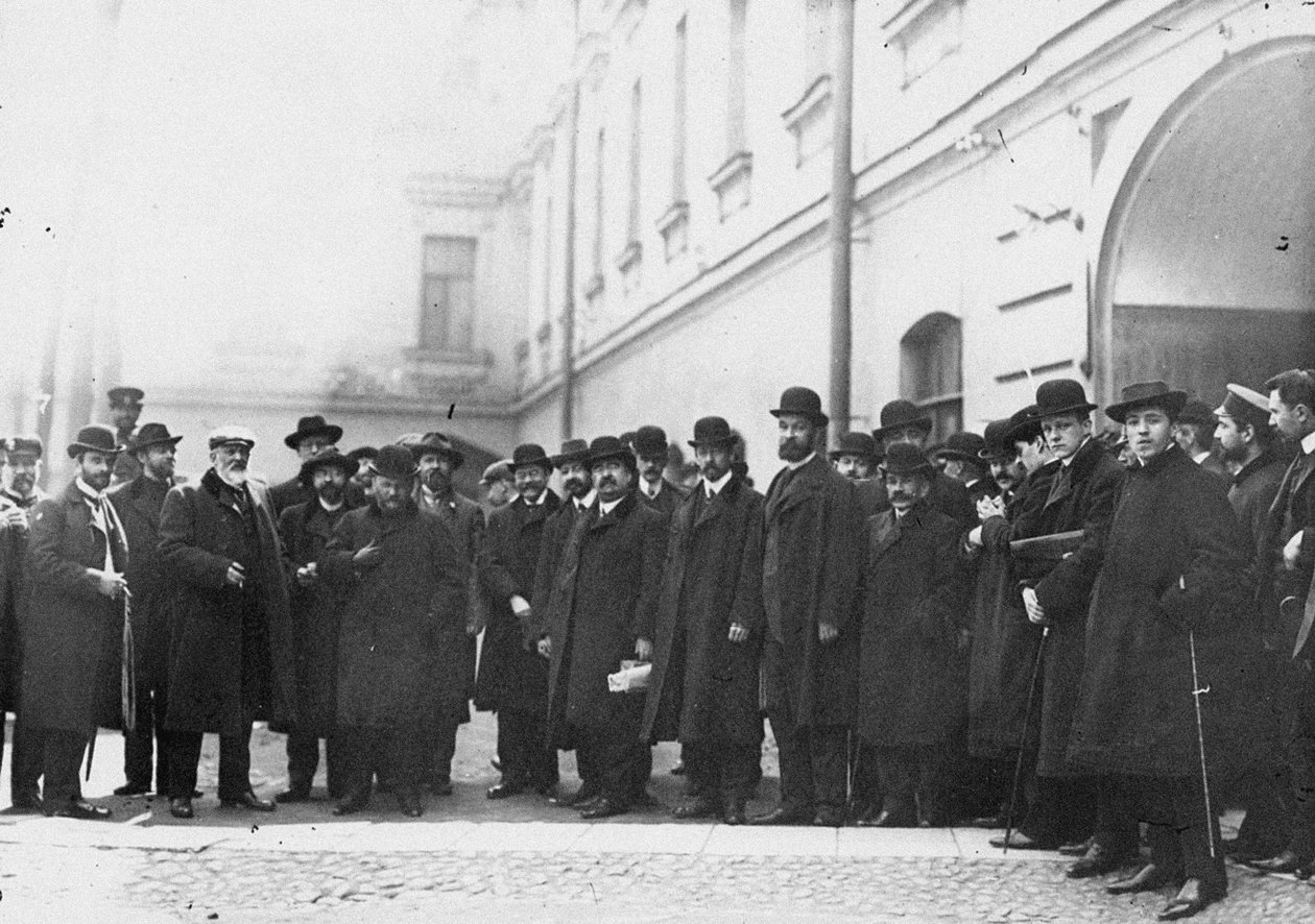 Az első Duma képviselői még a börtön előtt, 1906-ban aláírták a viborg fellebbezést alkotó: Unbekannt