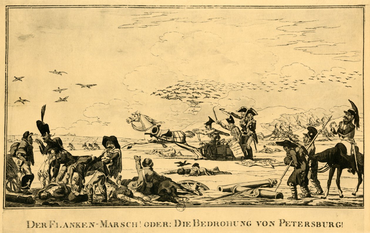 Az oldalsó menet! Vagy: Pétervár veszélye!, 1813, 1921. alkotó: Unbekannt