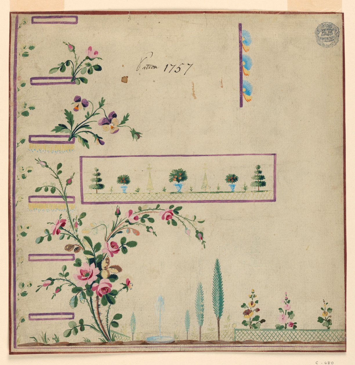 Gile tervezés, a Fabrique de St. Ruf 1757. mintája alkotó: Unbekannt