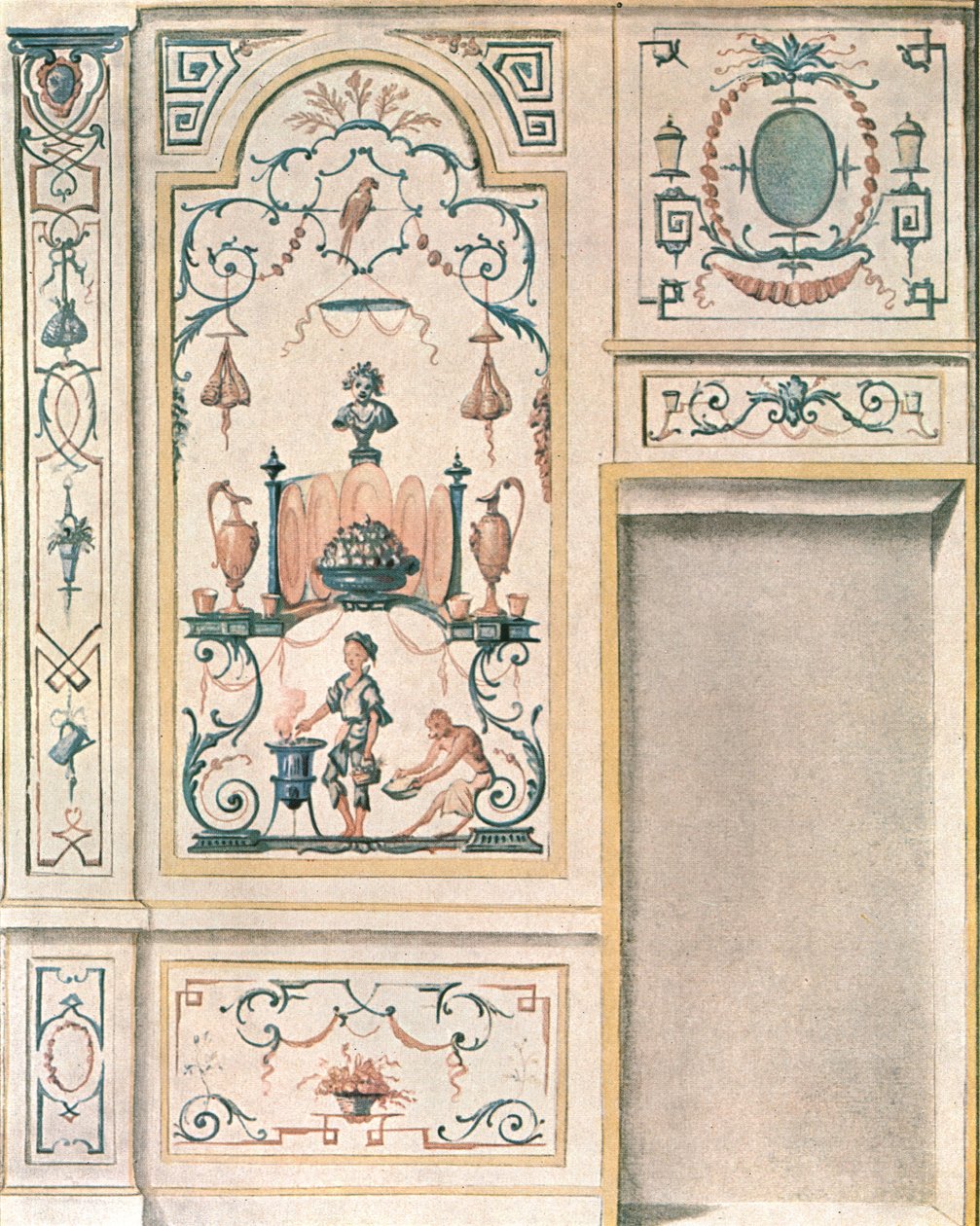 Tervezés étkező falára, Franciaország, 1928. alkotó: Unbekannt