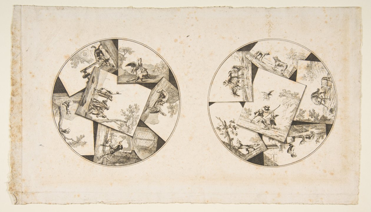 A tányértervek Audrys Illusztrációitól La Fontaine Fables-ig, 1755 után. alkotó: Unbekannt