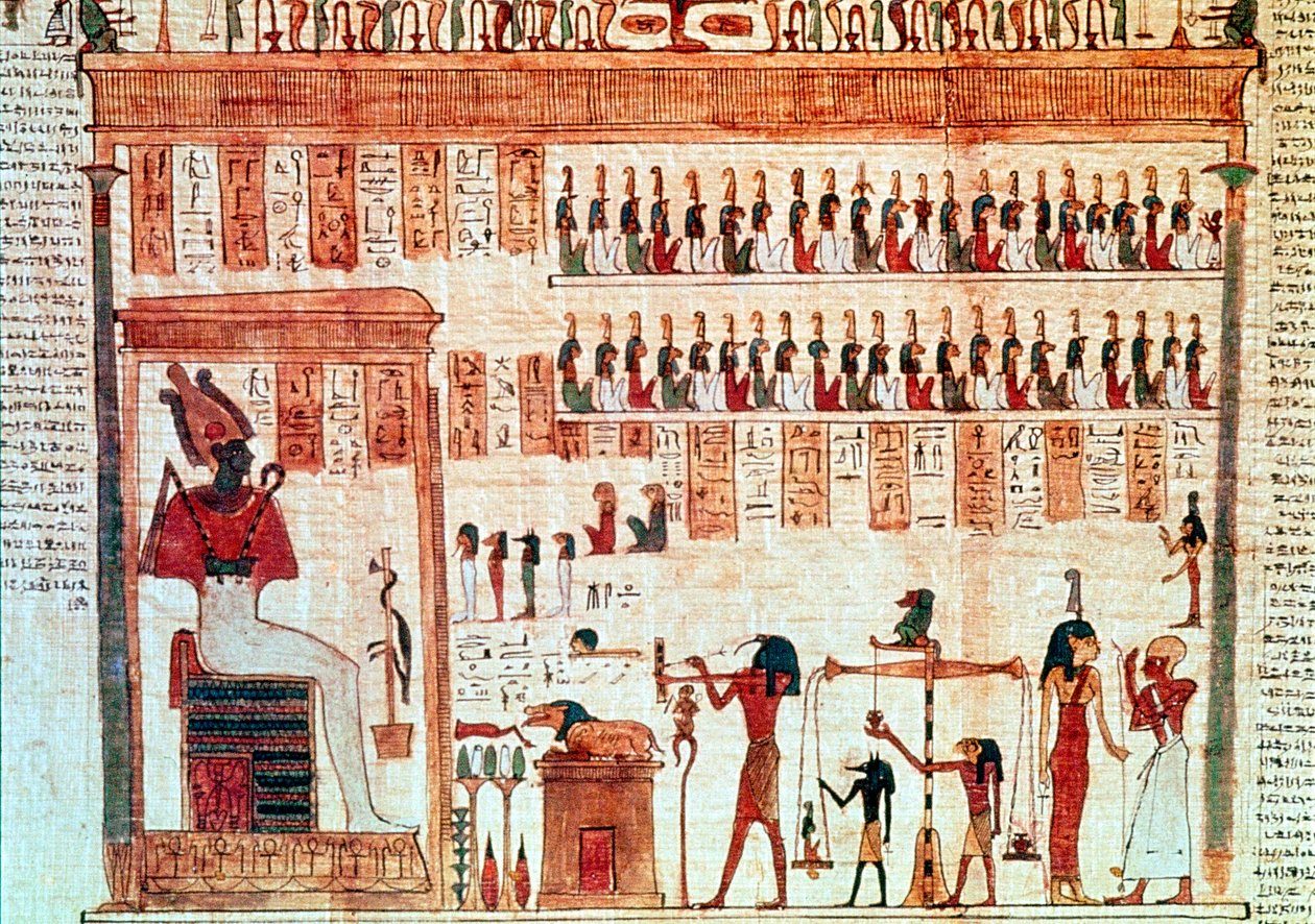 Részlet a Halottak könyve tekercséből, ókori egyiptomi, ptolemaioszi korszak, ie 332-30 alkotó: Unbekannt