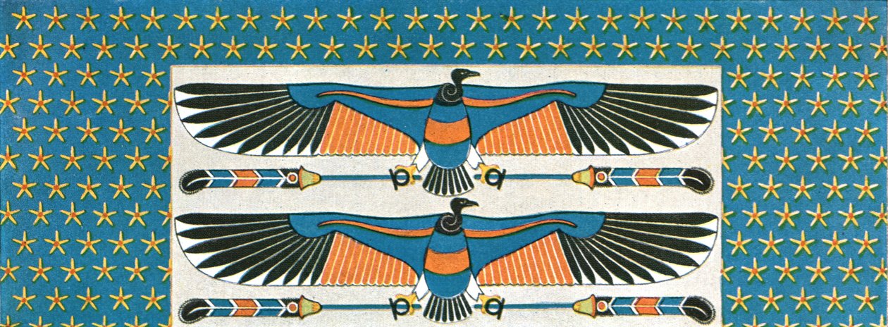 Mennyezetfestmény részlete Bekenranef sírjában az egyiptomi Szakkarában, 1928. alkotó: Unbekannt