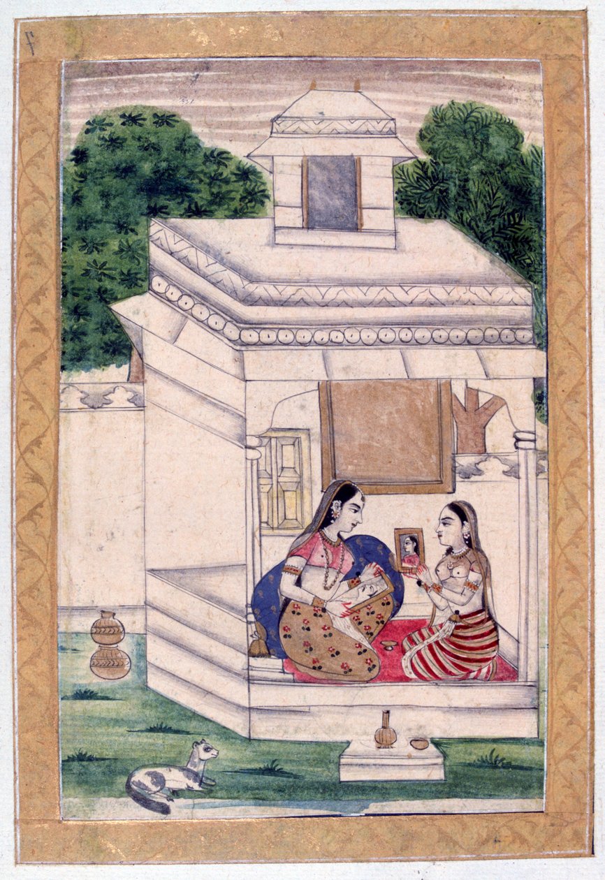 Dhanashree Ragini, Ragamala Album, School of Rajasthan, 19th Century alkotó: Unbekannt