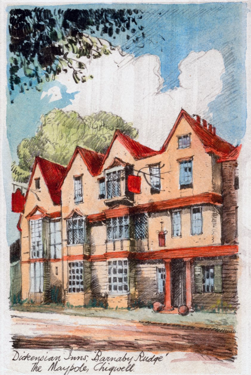 Dickensian Inns, Barnaby Rudge, Maypole, Chigwell, 1800-1850 alkotó: Unbekannt
