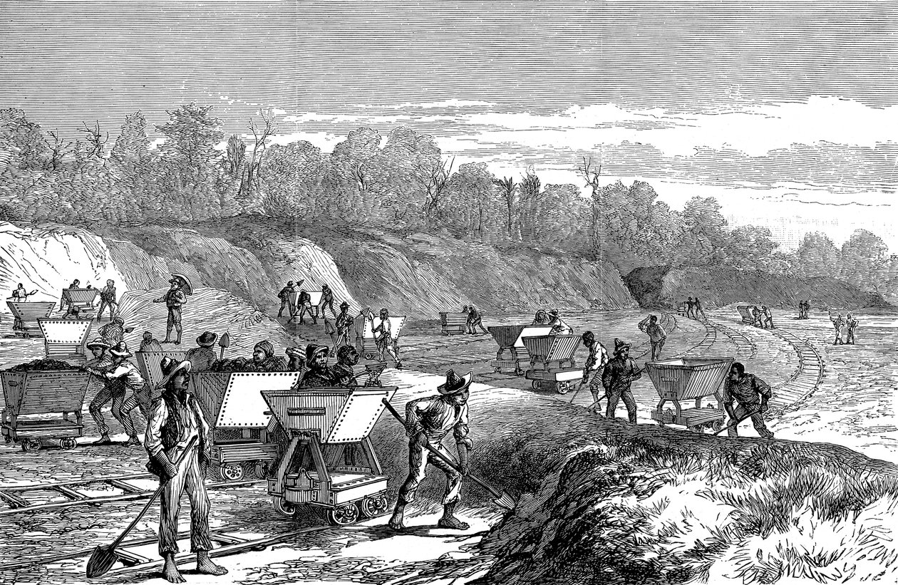 A Panama-csatorna ásása, 1888 alkotó: Unbekannt