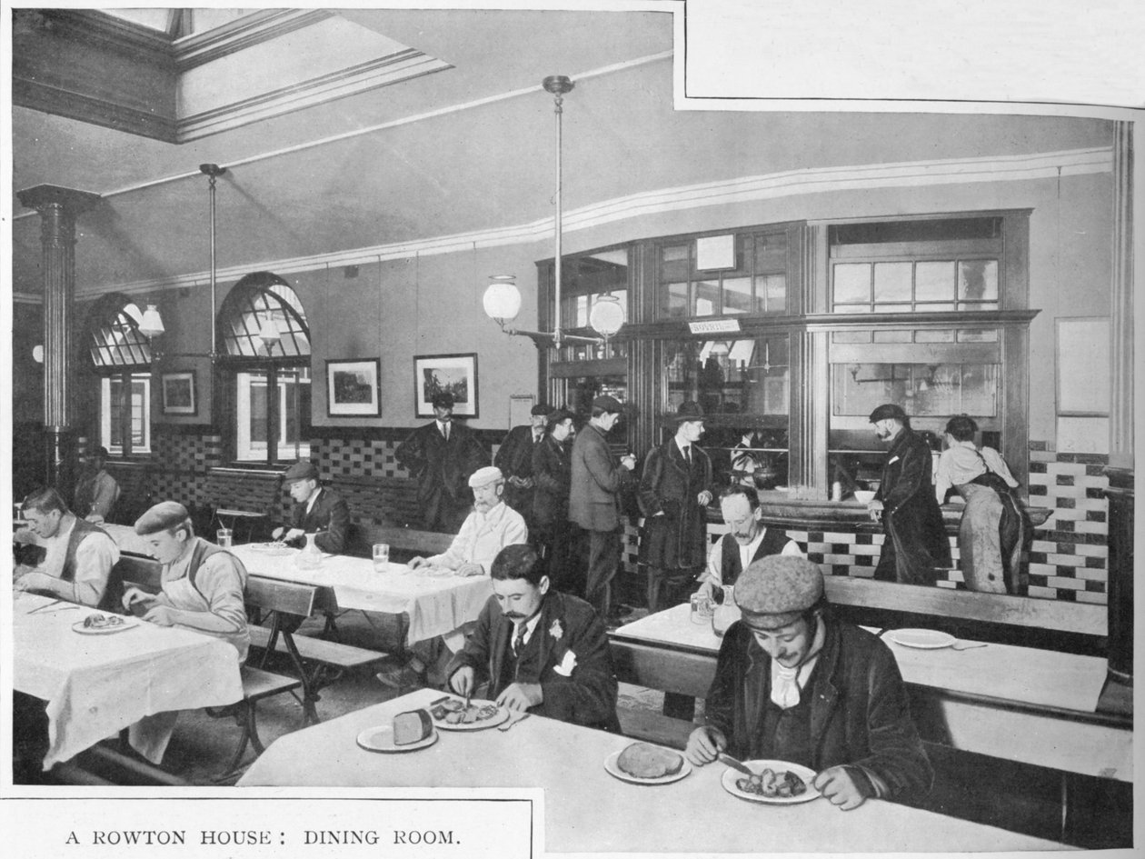 Ebédlő egy Rowton House-ban, Hammersmith, London, 1902 1903 alkotó: Unbekannt