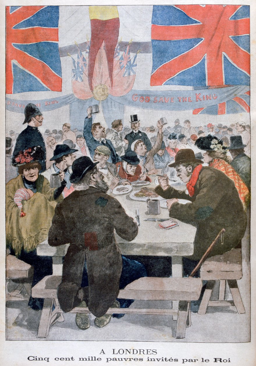 Vacsora szegényeknek VII. Edward király megkoronázása alkalmából, London, 1902 alkotó: Unbekannt