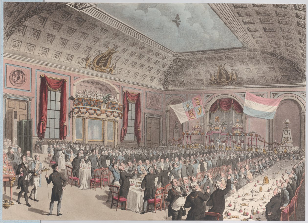Vacsora Hollandia Franciaországtól való felszabadításának ünnepén, City of London Tavern, B..., 1814. alkotó: Unbekannt