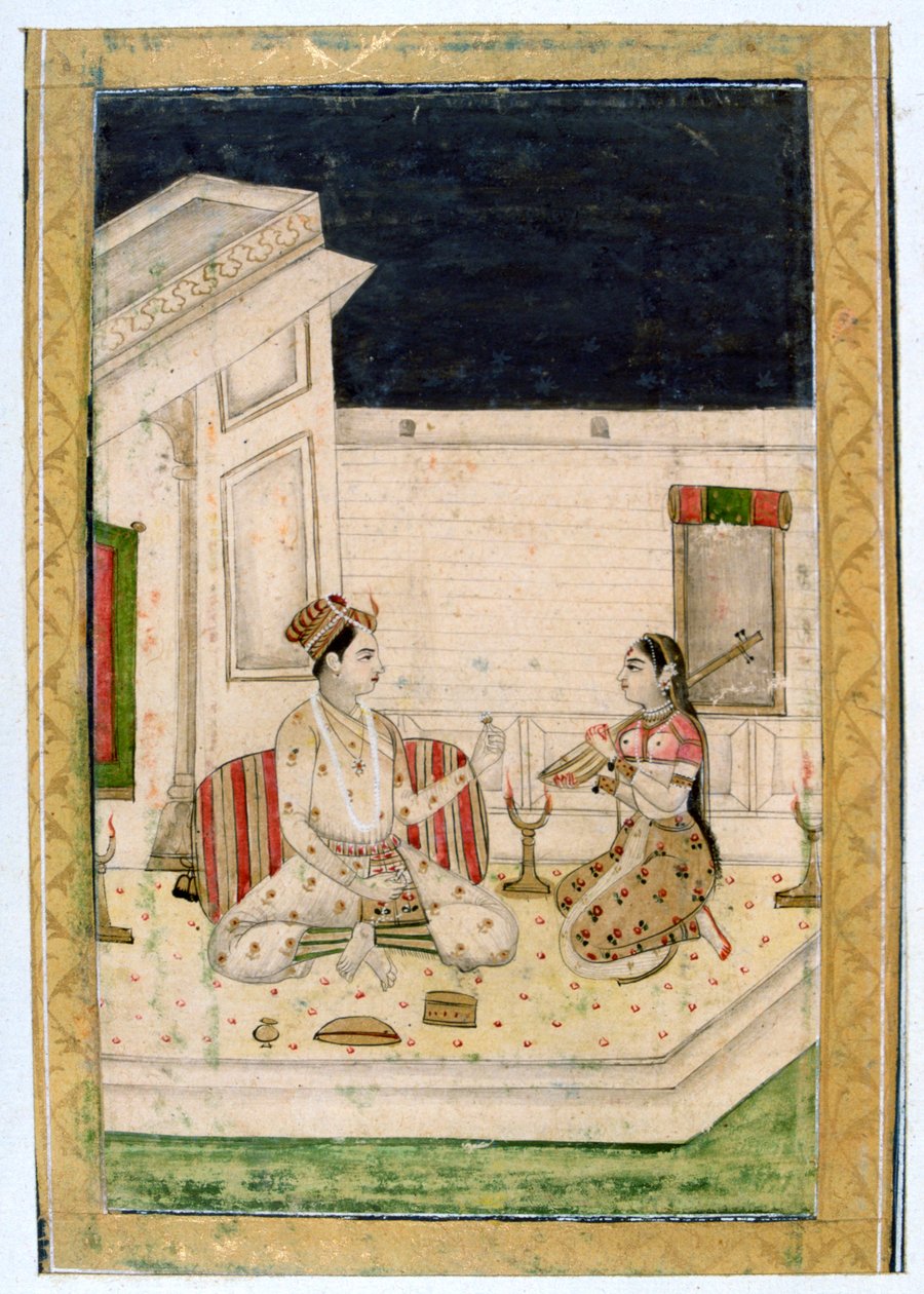 Deepka Light Raga, Ragamala Album, Rajasthan Iskola, 19. század alkotó: Unbekannt