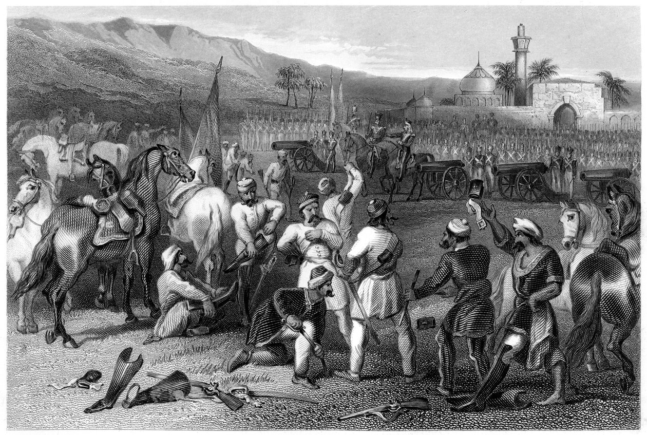 A 11. irreguláris lovasság lefegyverzése Berhampore-ban, 1857, 1860 alkotó: Unbekannt