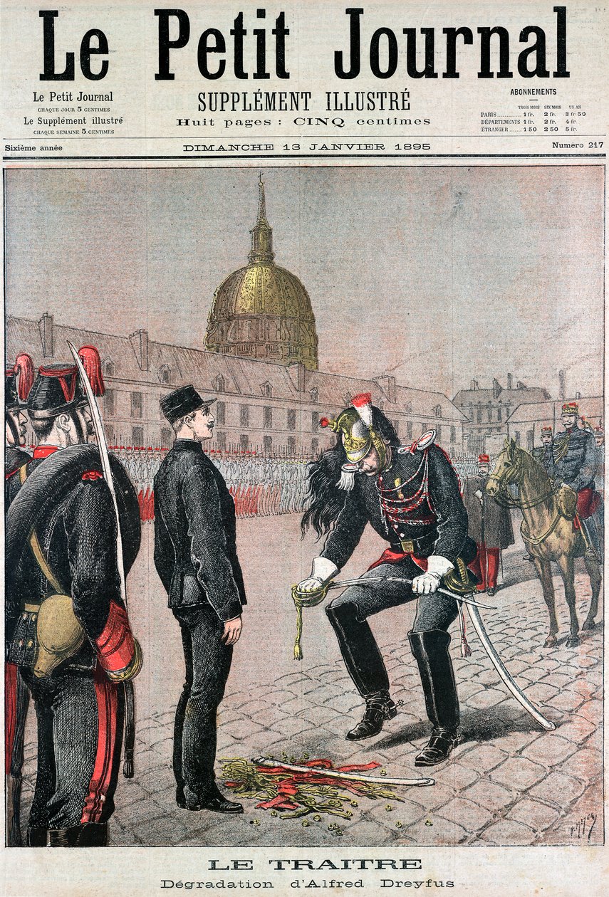 Albert Dreyfus megszégyenítése, 1895 alkotó: Unbekannt