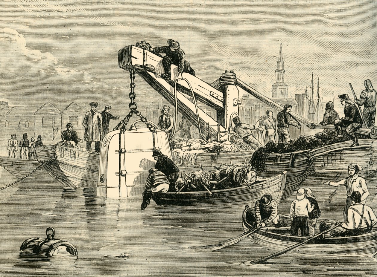 A Temze alagút építésénél használt búvárharang, c1878. alkotó: Unbekannt
