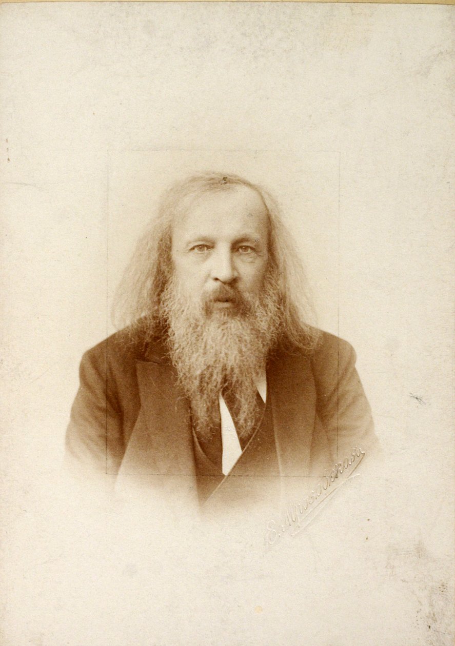 Dmitrij Mengyelejev, orosz kémikus, 1890-c1907 alkotó: Unbekannt